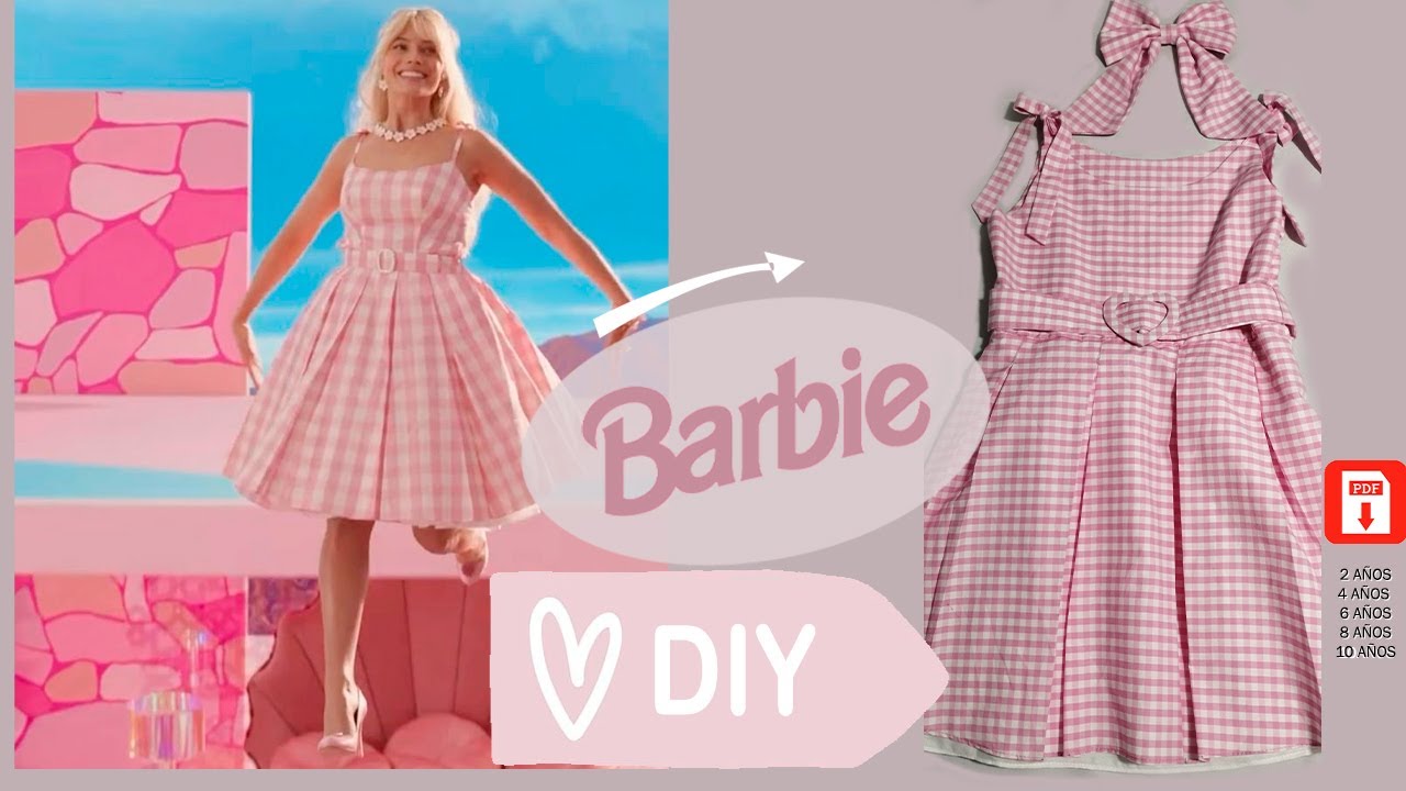 Vestido Barbie De Tirantes Rosa Para Niña