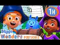 Blippi e Meekah na Caça ao Tesouro! | 1 HORA DO BLIPPI! | Desenhos Animados Infantis em Português