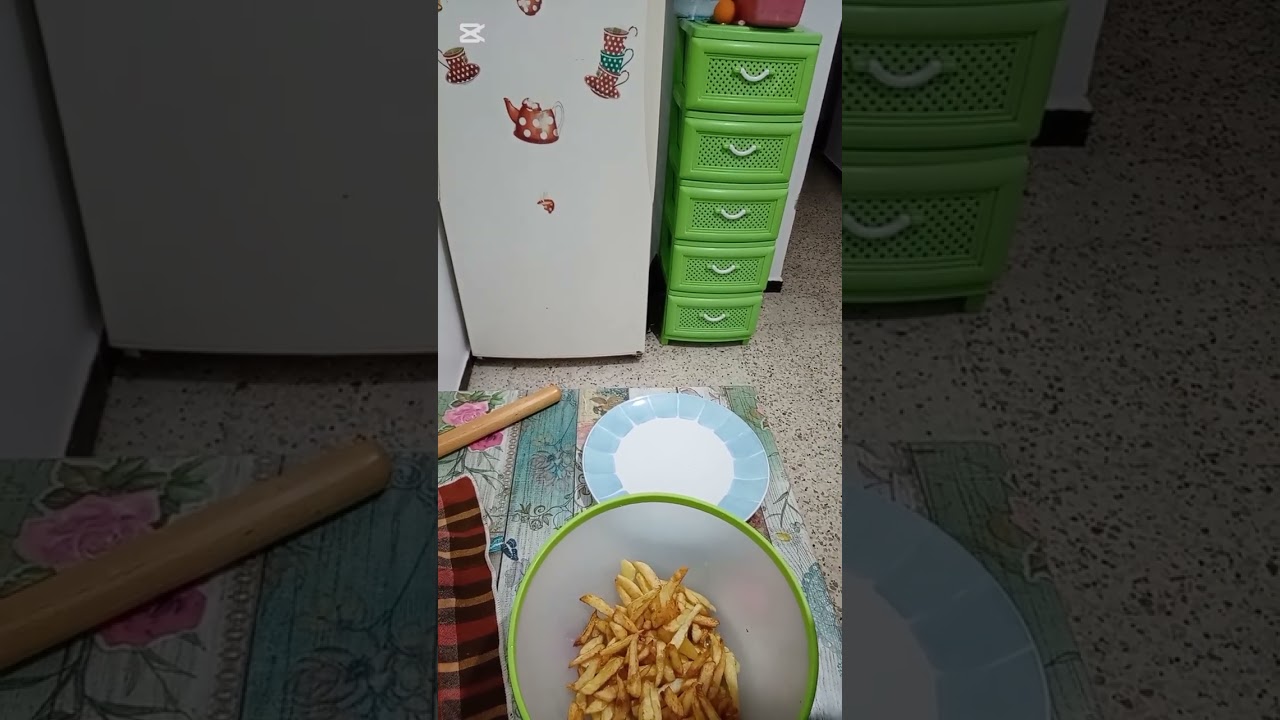 كسيرة رخسيس مع فريت بطريقة خاصة للأطفال وفريت اوملات لذيذة