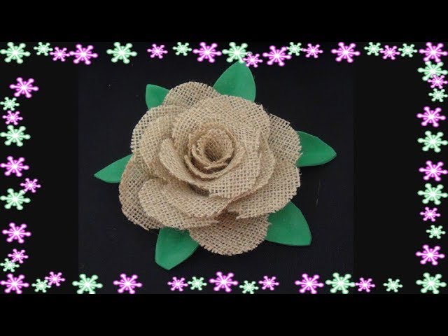 How to make a burlap rose. Create your own wedding flowers. Burlap