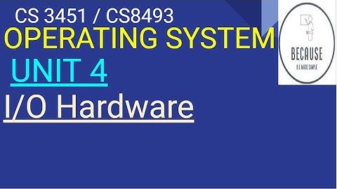4.13 I/O Hardware in Tamil