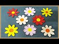 How to make 8 different paper flowers shapes  |  Easy paper cutting flower craft  !  DIY easy craft