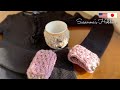 【リフ編み練習】スルッと通す&目をそろえて編む袖カフス&コーヒースリーブ Jasmine Stitch Beginners Crochet Wrist Warmers かぎ針編み スザンナのホビー
