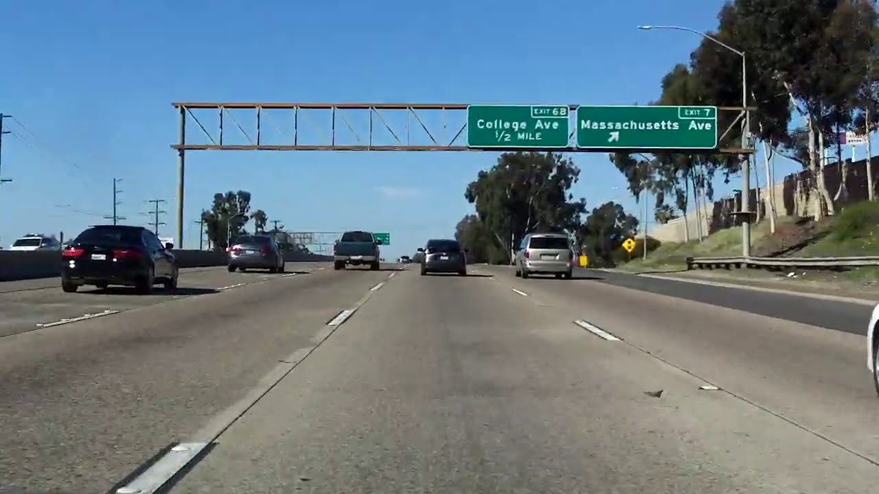 Martin Luther King Jr. Freeway (CA 94 Exits 8 to 1) westbound - YouTube