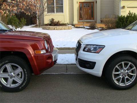 2010  Audi Q5 vs. Jeep Patriot Limited Mashup Review