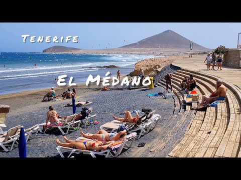 🌍 Tenerife Beach. El Médano. Walk along the coast. Granadilla de Abona. Spain. 4K