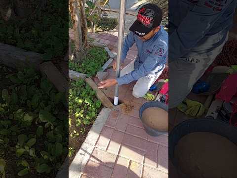 شاهد تركيز البيب ووضعه في الحفرة         