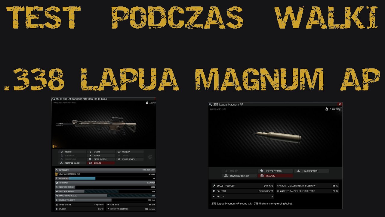 EFT TEST - ammo .338 Lapua Magnum AP - YouTube