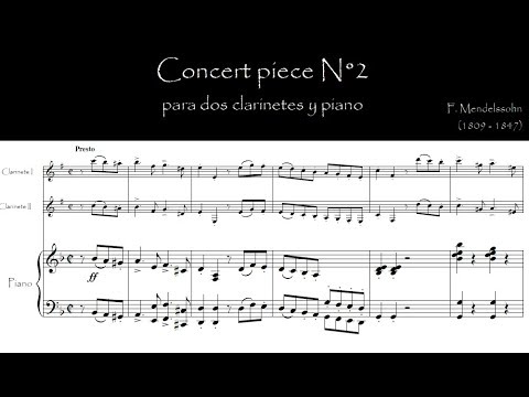 その他 Konzertstuecke op. 113 und 114 fuer Klarinette Basetthorn (2 Klarinetten) und Klavier d2ldlup Mendelssohn -Two Concert Pieces for Clarinet and Basset horn