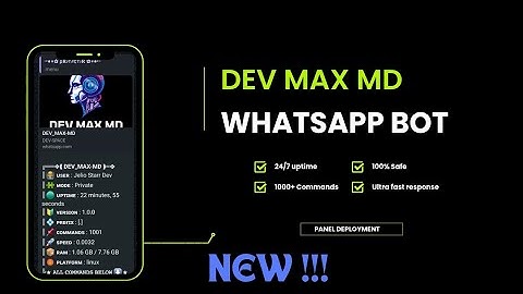 NEW!! How to deploy DEV_MAX-MD Whatsapp bot on any panel (1000+ features bot) 🤨