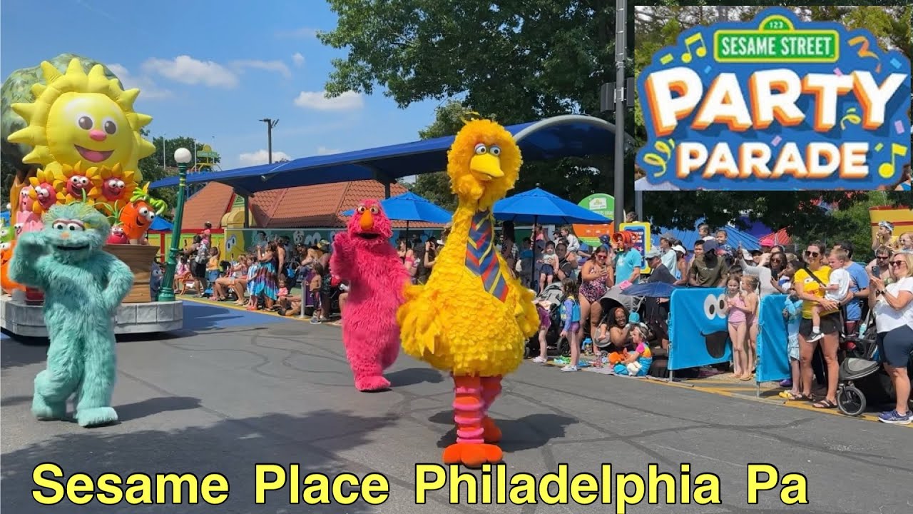 Sesame Street Characters Party Parade in Sesame Place Philadelphia ...