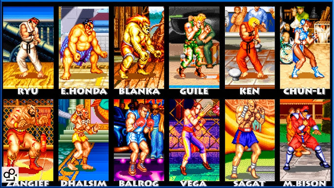 Street Fighter II ALL CHARACTERS