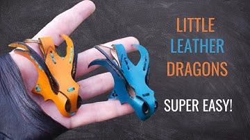 DIY dragon leather keychain pattern. Easy keychain tutorial.
