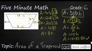6th Grade Math Finding the Area of a Trapezoid