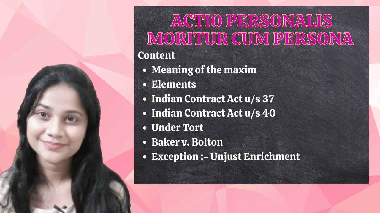 Actio Personalis Moritur Cum Persona Person s Action Dies With The