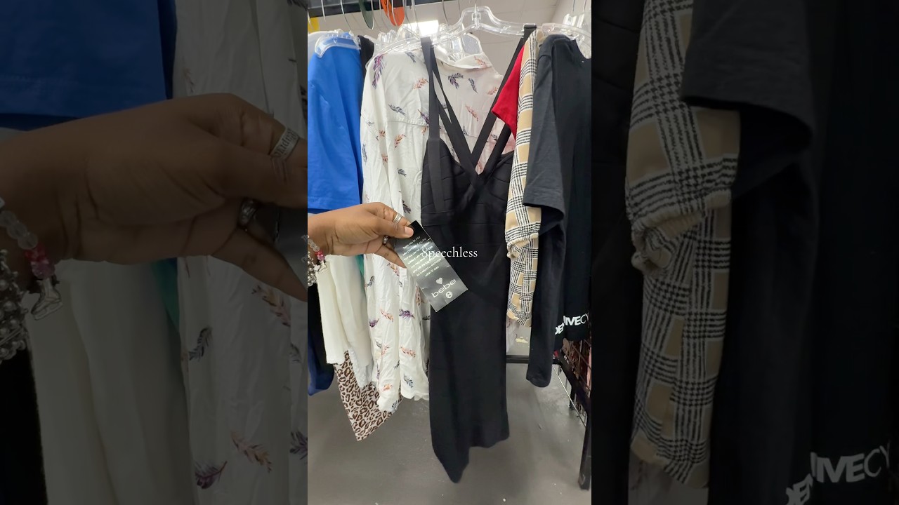⁣Deadstock. 2000s. Bebe Bondage Dress😭. MY SIZE. Hot girl summer loading 🤭 #thriftfinds #y2kfashion