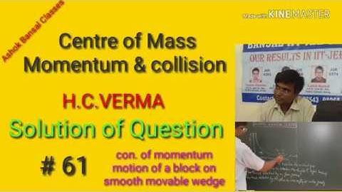 Solution of Question # 61/ Centre of mass,Momentum and collision/ H.C.VERMA/ NEE/IIT JEE