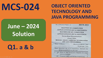 Q1. a,b Java MCS024 - June - 2024 Question Paper Solution | this keyword | AWT and Swing Components