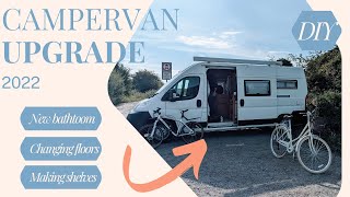 CAMPERVAN RENOVATIONS | VAN BUILD | Before and After (New Floor and Bathroom)