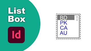 how to create a fillable PDF list box using Adobe InDesign