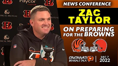 Zac Taylor on Bengals vs Browns, Joe Mixon's Statu...