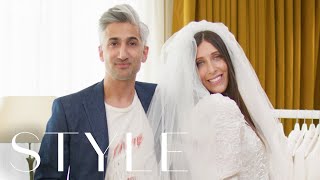Tan France tries on 4 different wedding dresses with Sarah Jossel | The Sunday Times Style