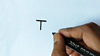 How to draw Table from T letter | Table drawing easy process #shorts