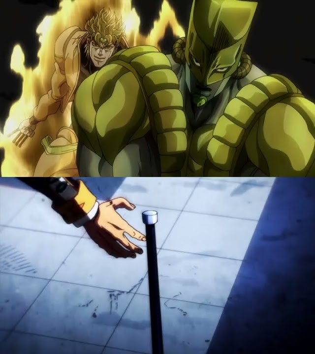 Jotaro VS DIO reference in Stone Ocean