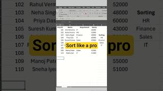 This Excel Trick Will Change How You Search &amp; Sort Data (XMATCH + SORT) #shorts #shortvideo #excel