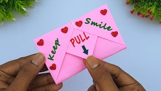 DIY Surprise Message Card | Letter Folding Origami | Gift Cards | Pull Tab Origami Envelopes