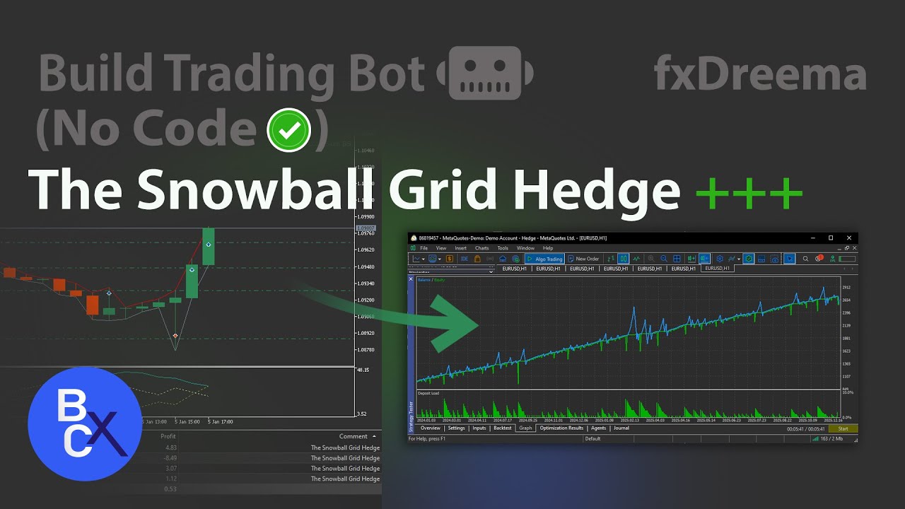 📈How I Built a Trading Bot "Snowball" That Never Stops (Grid Hedge Strategy) (No Coding) 