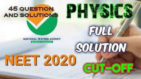 NEET 2020 Physics Paper Solutions Complete 45 Questions|| NTA NEET 2020 PHYSICS Answer Key|| Bengali