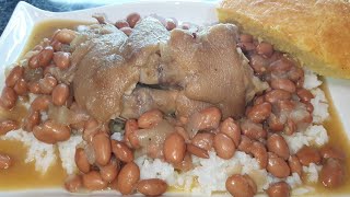 Southern Style Pig Feet With Pinto Beans L How To Cook Pig Feet