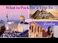 What to Pack for a Trip to Jordan, Egypt, and Israel Carry-On Only - 17 Day Trip