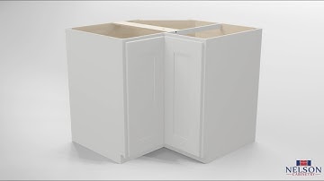 Nelson Cabinetry: Assembly Guide for Lazy Susan Corner Shaker Cabinet with L Brackets