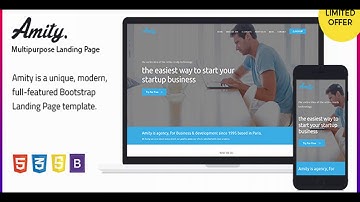 Amity - HTML5 Bootstrap Landing Page Templates | Themeforest Website Templates and Themes