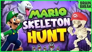 Mario Skeleton Hunt! | Halloween Brain Break | Mario Freeze Dance | Just Dance | GoNoodle screenshot 4