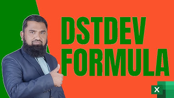Microsoft Excel Basics | Dstdev Function In Excel