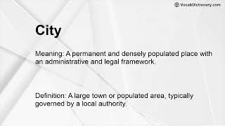 City Meaning