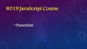 Learn Javascript In Arabic 2023 #19 Function