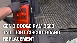 Gen 3 Dodge Ram 2500 Tail Light Circuit Board Replacement | Installation Spotlight by Standard Brand 220 views 4 months ago 3 minutes, 1 second