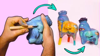 Making a SCULPTURE with OIL PASTELS!? HOW!?