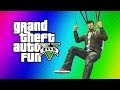 GTA 5 Online Funny Moments Gameplay - Secret IAA Building, Parachute Fails (Hidden Office Fun!)