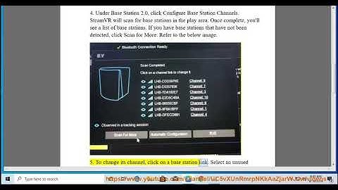 Configure VIVE base station channels