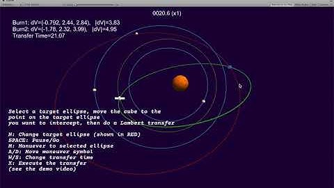 Lambert Orbital Transfer - Gravity Engine 2.0