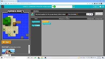 L17-2 |Code.org | Express-2021 | Lesson 17: Minecraft: Voyage Aquatic Introduction | level 2