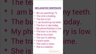 📌English Grammar|Declarative Sentences with Easy Day-to-Day Examples.📕