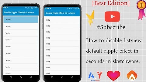 [Best Edition] How to disable listview default ripple effect in seconds in sketchware.