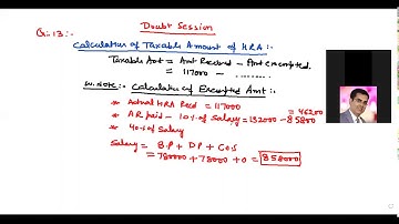 Income Under The Head Salaries | Perquisites I Doubt class | Class 19 | Pankaj Batra Sir Classes