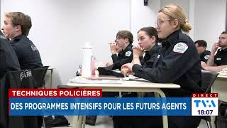 Reportage de TVA sur le programme intensif de Techniques policières